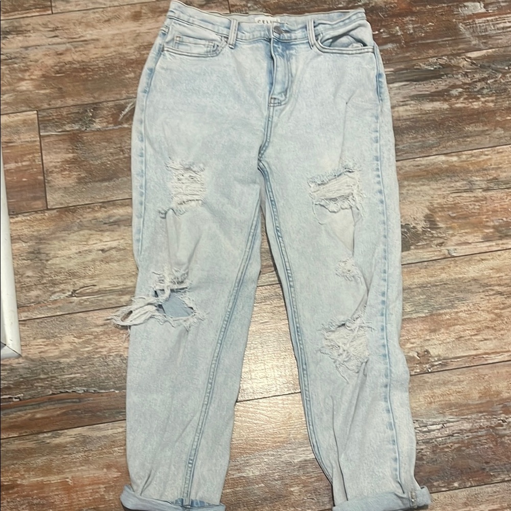 Cello Light Blue Distressed Jeans